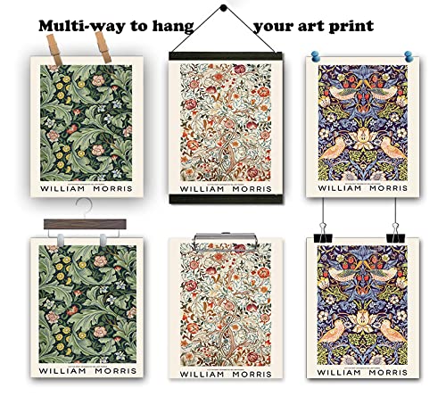 3Pcs Canvas Painting William Morris Poster Print Wall Art Fashion Retro Pictures for Living Room Gallery Decor 8X10Inch, No Frame