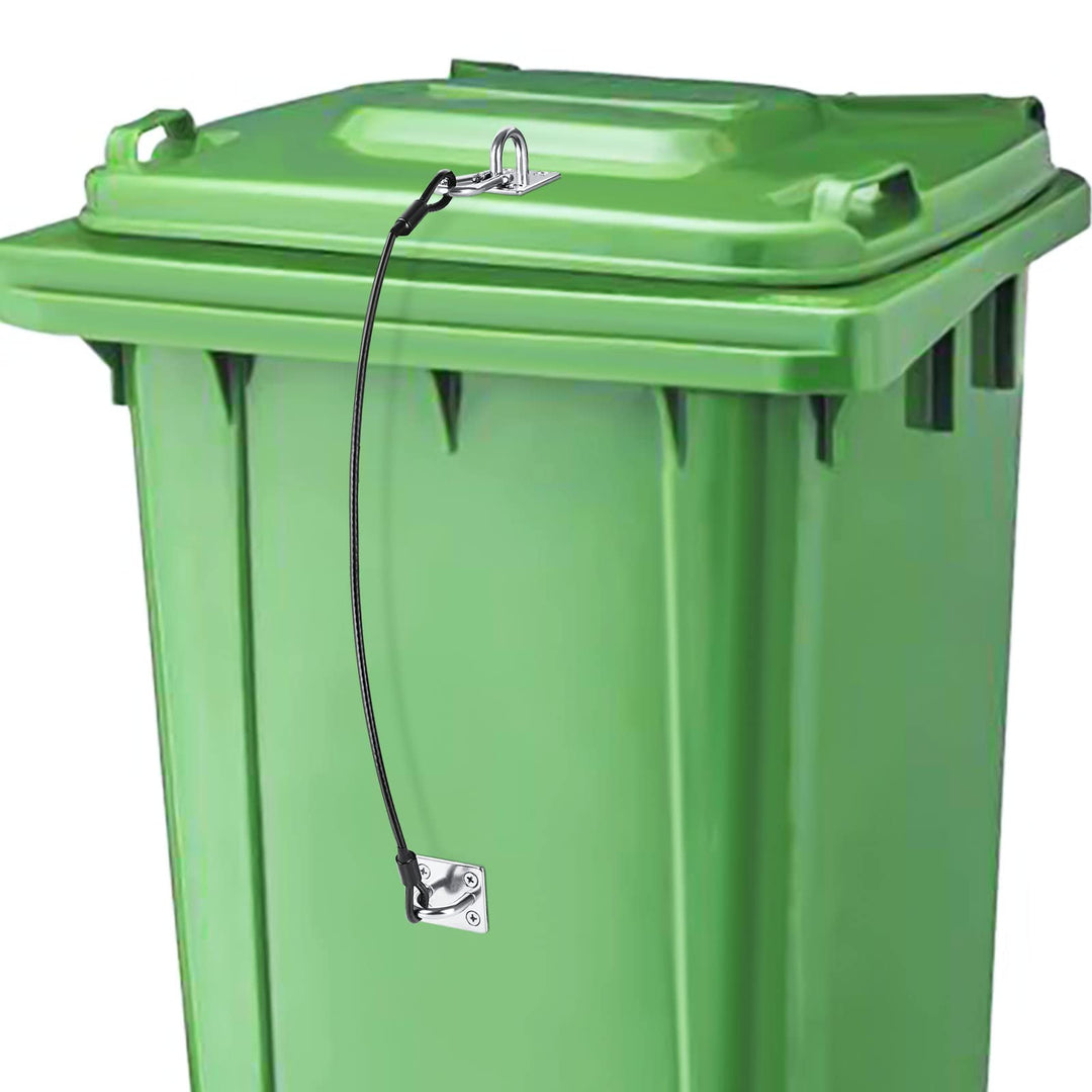 Trash Can Lid Lock Trash Can Locks for Animals Metal Universal Trash Can Lock for Outdoor Garbage Can Prevent Garbage from Overflowing (1 Pack)