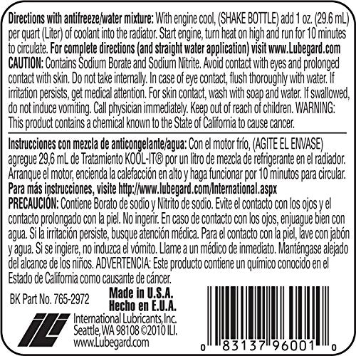 Lubegard 96001 Kool-It Supreme Coolant Treatment, 16 oz