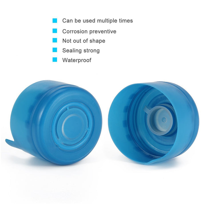 5PCS 55mm 3 and 5 Gallon Non-Spill Caps,Replacement Water Bottle Snap On Cap Anti Splash Peel 5 Piece