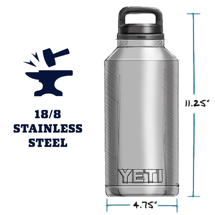 Rambler 64 oz Bottle, Vacuum Insulated, Stainless Steel with Chug Cap, Navy