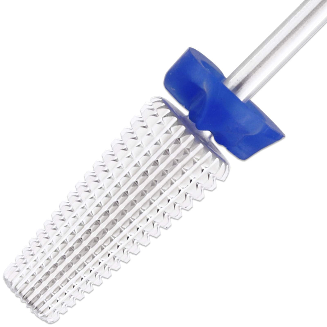 PANA Nail Carbide 5 in 1 Bit - Two Way Rotate use for Both Left and Right Handed - Fast remove Acrylic or Hard Gel - 3/32 Shank - Manicure, Nail Art, Drill Machine (Medium - M, Silver)