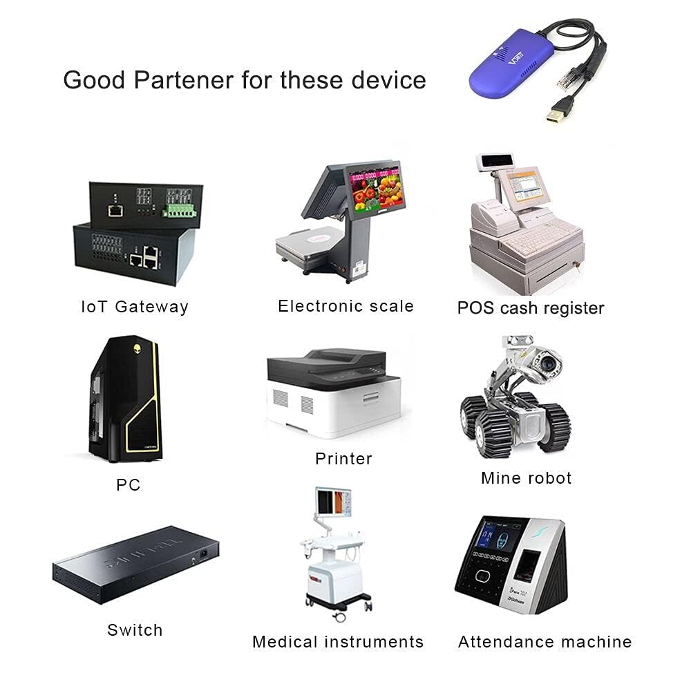 VONETS VAP11G-300 WiFi Bridge 2.4GHz WiFi to Ethernet Convert/WiFi Repeater/Point to Point with RJ45 Male DC/USB Powered for PLC IP Camera Printer Medical Devices Network Devices