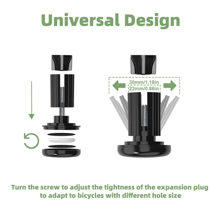 AirTag Bike Mount for Air Tag, Anti-Theft AirTag Bicycle Mounts Bike AirTag Mount to Hidden Air Tag, Airtag for Bike Holder Fit Headset Tube 31.8mm(Not Included AirTag)