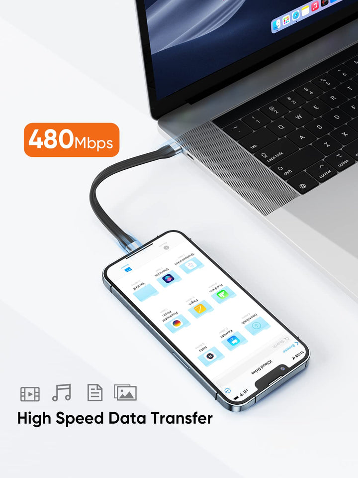 USB C to Lightning Cable Short, [MFi Certified], 15 cm Fast Charging Cable &amp; Data Transfer, for iPhone 14/14 Pro Max/13/13 Pro/12/12 Pro/11/X/XS/XR/8, iPad and AirPods Pro, etc.