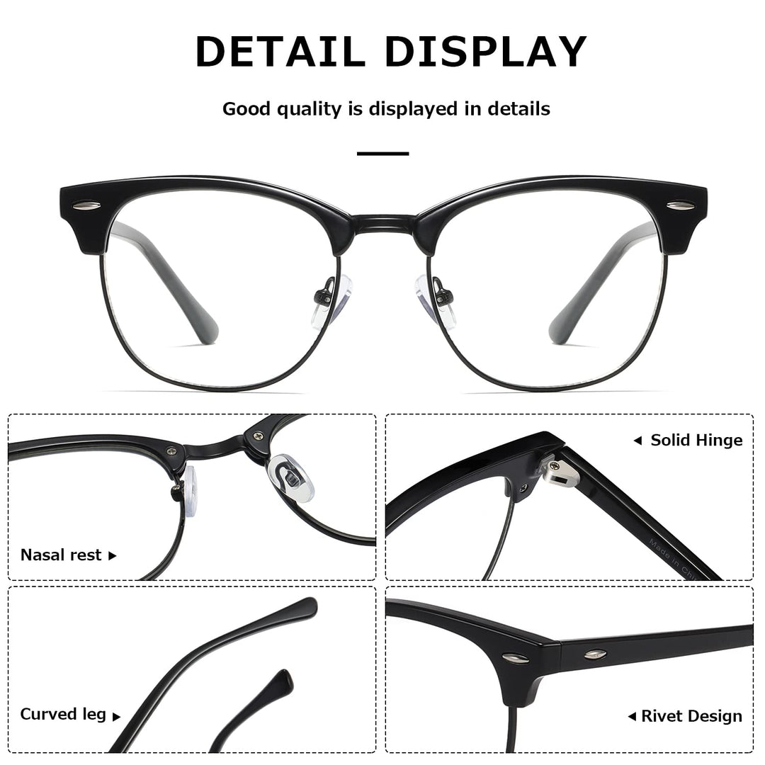 kimorn Blue Light Blocking Glasses Semi Rimless Eyewear