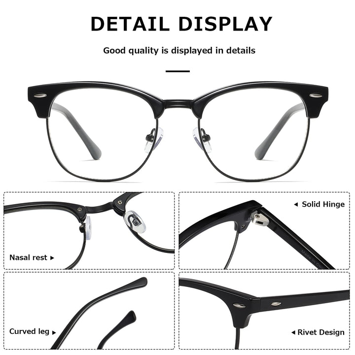kimorn Blue Light Blocking Glasses Semi Rimless Eyewear