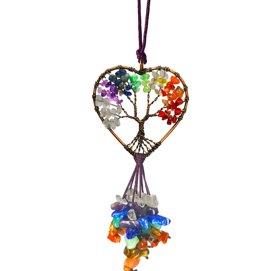 Persofine Healing Crystal Decor Tree of Life Car Hangin