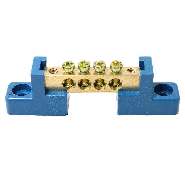2pcs Terminal Bus Bar 4 Positions Terminal Block Brass Wire Screw Terminal Grounding Strip Bus Bar Block