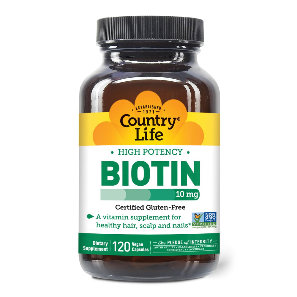 High-Potency Biotin 10mg - Vegan & Gluten-Free Biotin Supplement for Skin & Nails, Energy Metabolism - Biotin 10000mcg Capsules