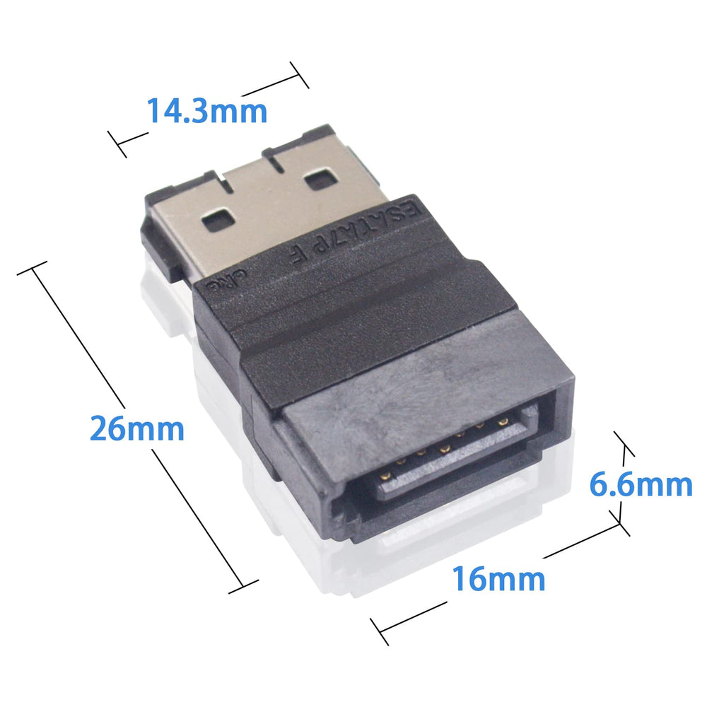 SATA to ESATA Adapter, Sata Adapter, ESATA 7Pin Female to SATA 7Pin Male Extende Adapter. (2Pack)