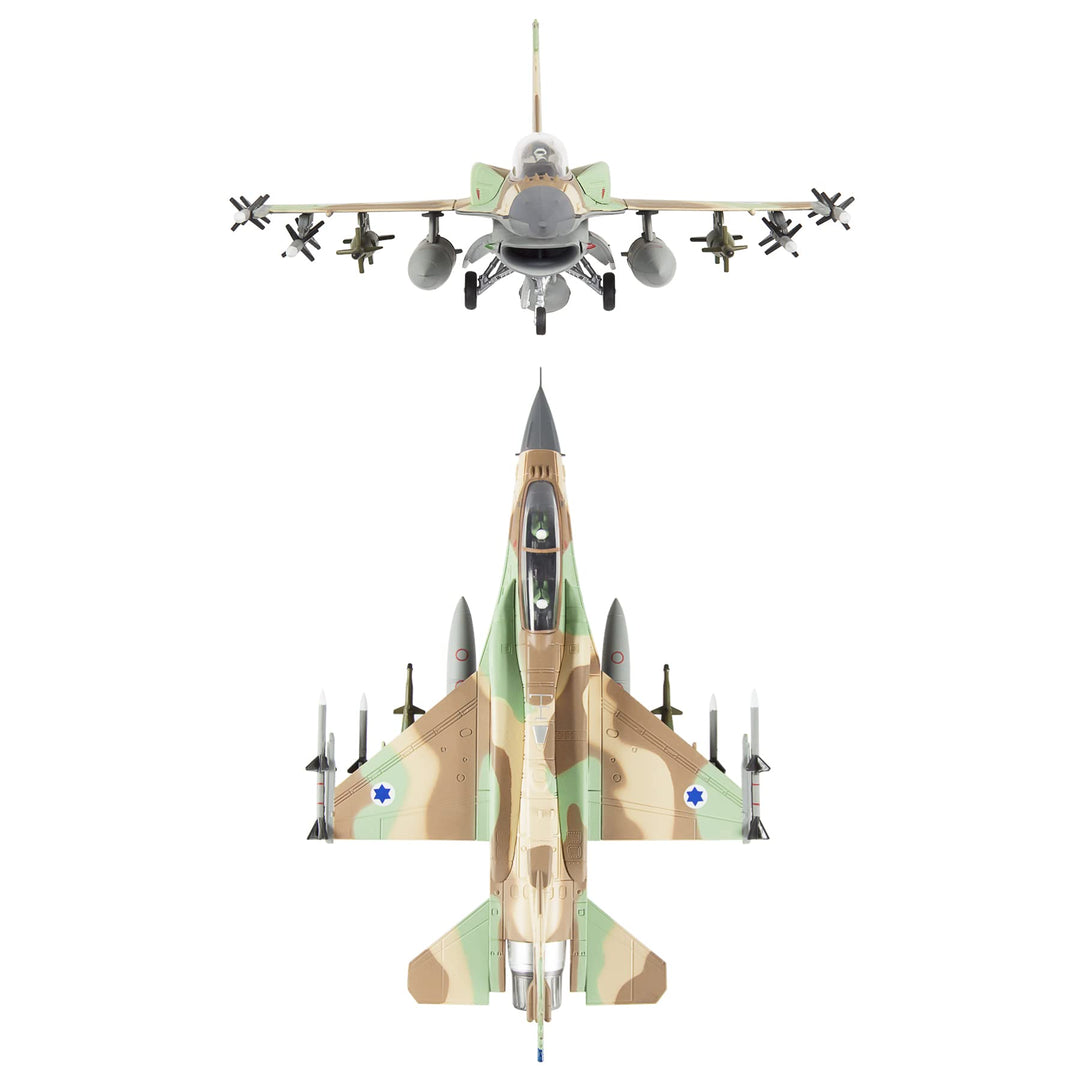 Fighter Jet Model 1:72 Scale Diecast Model Planes F-16I Storm Israeli Air Force Attack Falcon Fighter Model Planes Painted Diecast Military Airplane Model for Collection and Gift