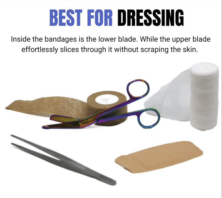 Esosy Medical PRO-Medical and Nursing Lister Bandage Scissors;-Multi Titanium-Supreme Grade, Made of High Grade Surgical Stainless Steel, 5.5-140-10008MT