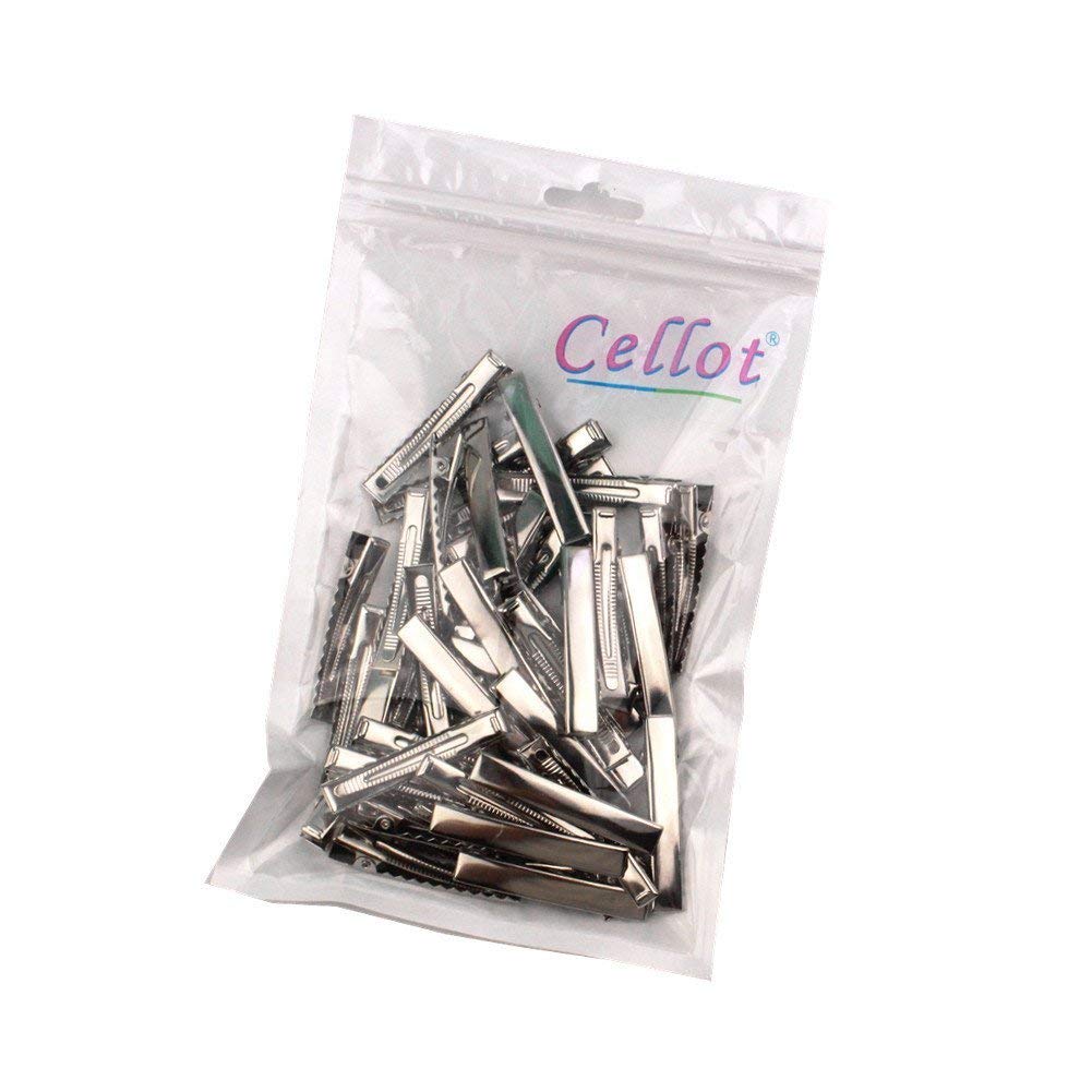 50 pcs Lot Alligator Hair Clip Single Prong Pinch Clips Metal Alligator Clips Hair Pin Hairbow Accessory (3CM-1.2inches)