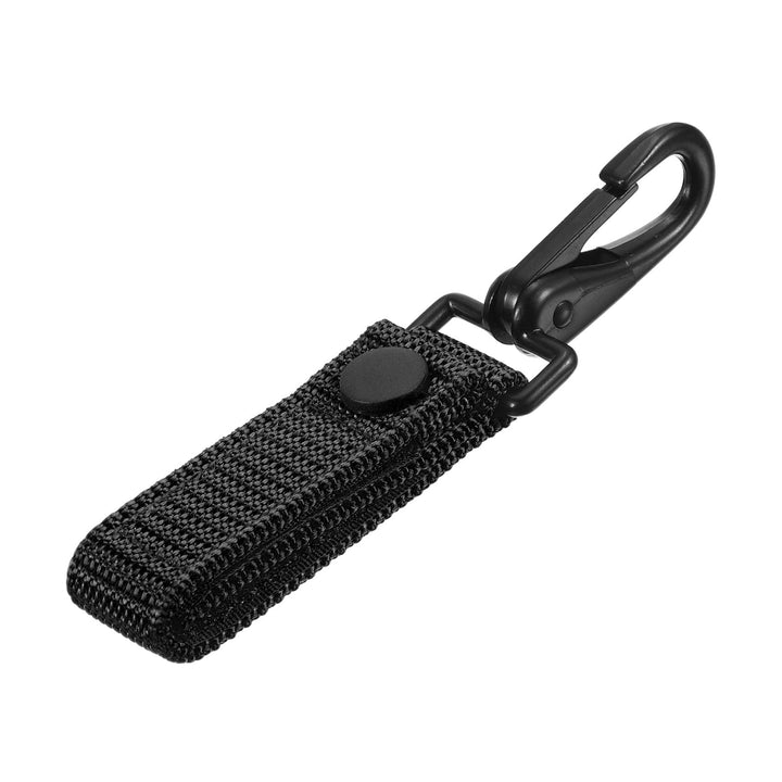 Belt Keeper Key Ring, Nylon Webbing Strap Hanging Gear Buckle with Snap Key Holder for Outdoor Camping, Green