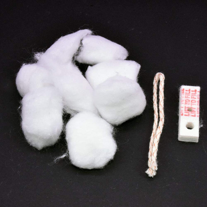 Lighter Cotton Wadding and Felt and Wick for Your Oil Lighter (2pcs Cotton)