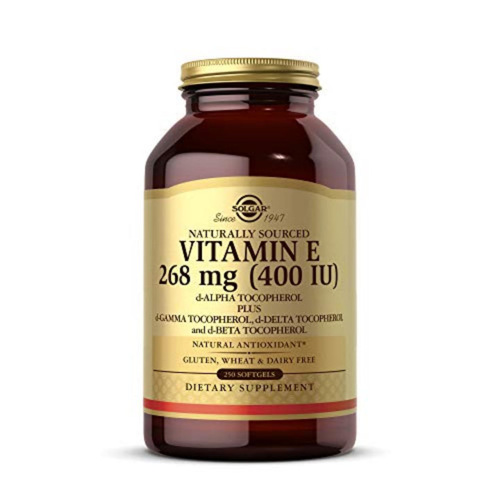 Solgar Vitamin E 268 mg (400 IU), 250 Mixed Softgels - Natural Antioxidant, Skin &amp; Immune System Support - Naturally-Sourced Vitamin E - Gluten Free, Dairy Free - 250 Servings