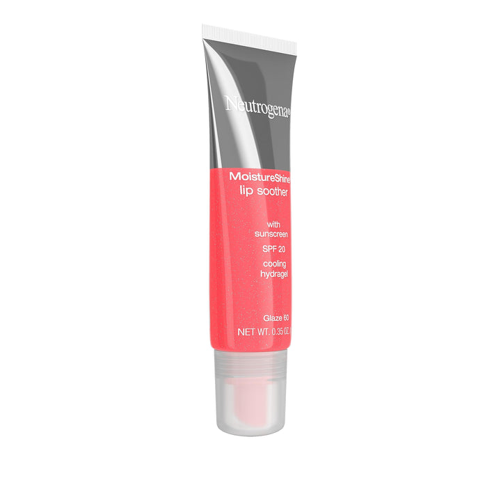 MoistureShine Lip Soother Gloss with SPF 20 Sun Protection, High Gloss Tinted Lip Moisturizer with Hydrating Glycerin and Soothing Cucumber for Dry Lips, Glaze 60,.35 oz