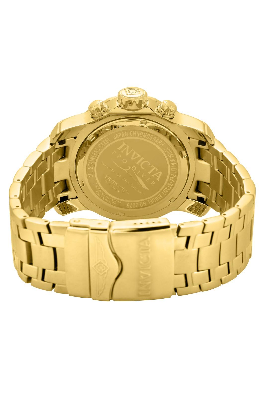Men&#39;s 0075 Pro Diver Chronograph 18k Gold-Plated Watch