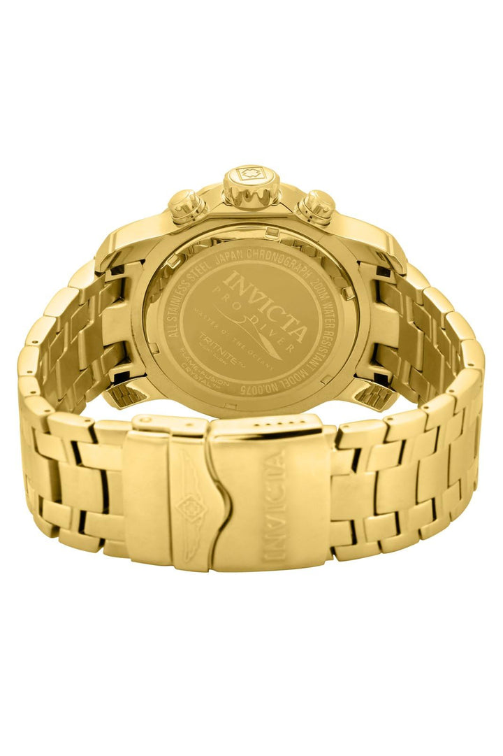 Men&#39;s 0075 Pro Diver Chronograph 18k Gold-Plated Watch