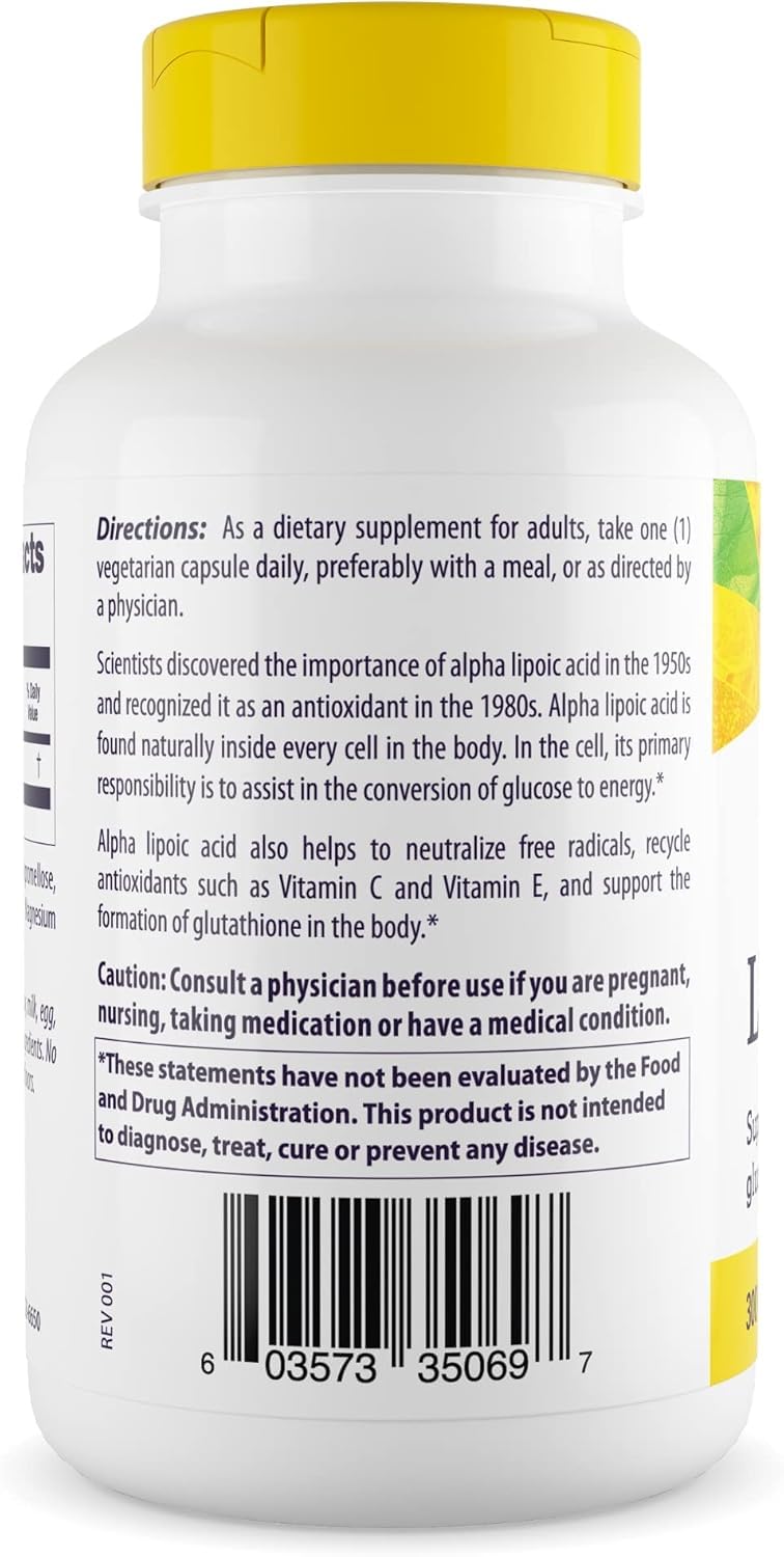 Alpha Lipoic Acid, 300 mg - Alpha Lipoic Acid Supplement - Antioxidant Support - Gluten-Free Supplement - 150 Veggie Capsules