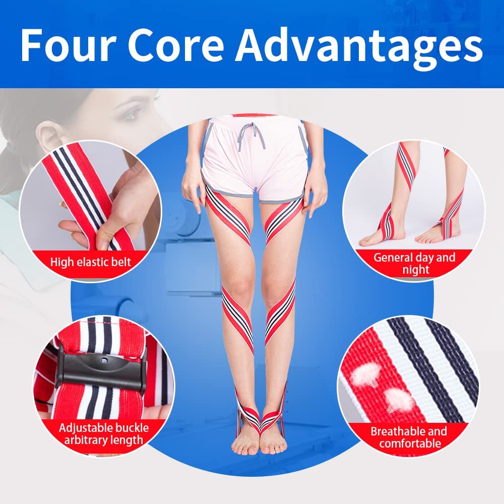 GHORTHOUD O/X Legs Correction Belt Legs Posture Corrector Band Unisex O/X Legs Bandage Lightweight Pediatric Straighten Belt for Men Women and Children(Large)