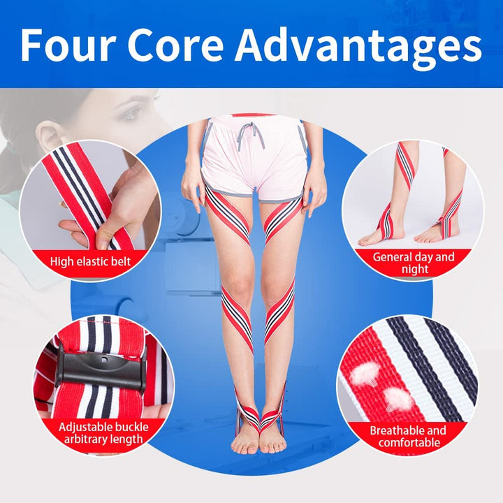 GHORTHOUD O/X Legs Correction Belt Legs Posture Corrector Band Unisex O/X Legs Bandage Lightweight Pediatric Straighten Belt for Men Women and Children(Large)