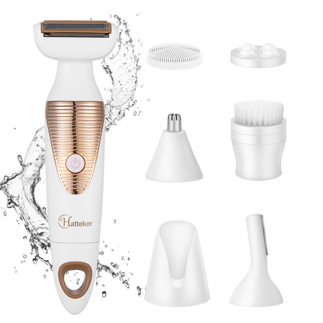 Hatteker 6 in 1 Electric Razor Foil Shaver for Women Ha