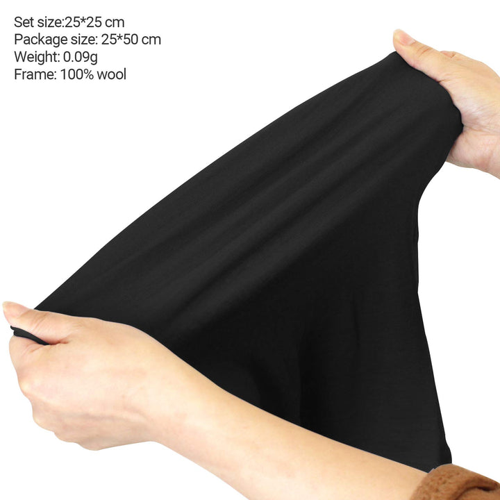 Merino Wool Neck Gaiter, Black, one Size