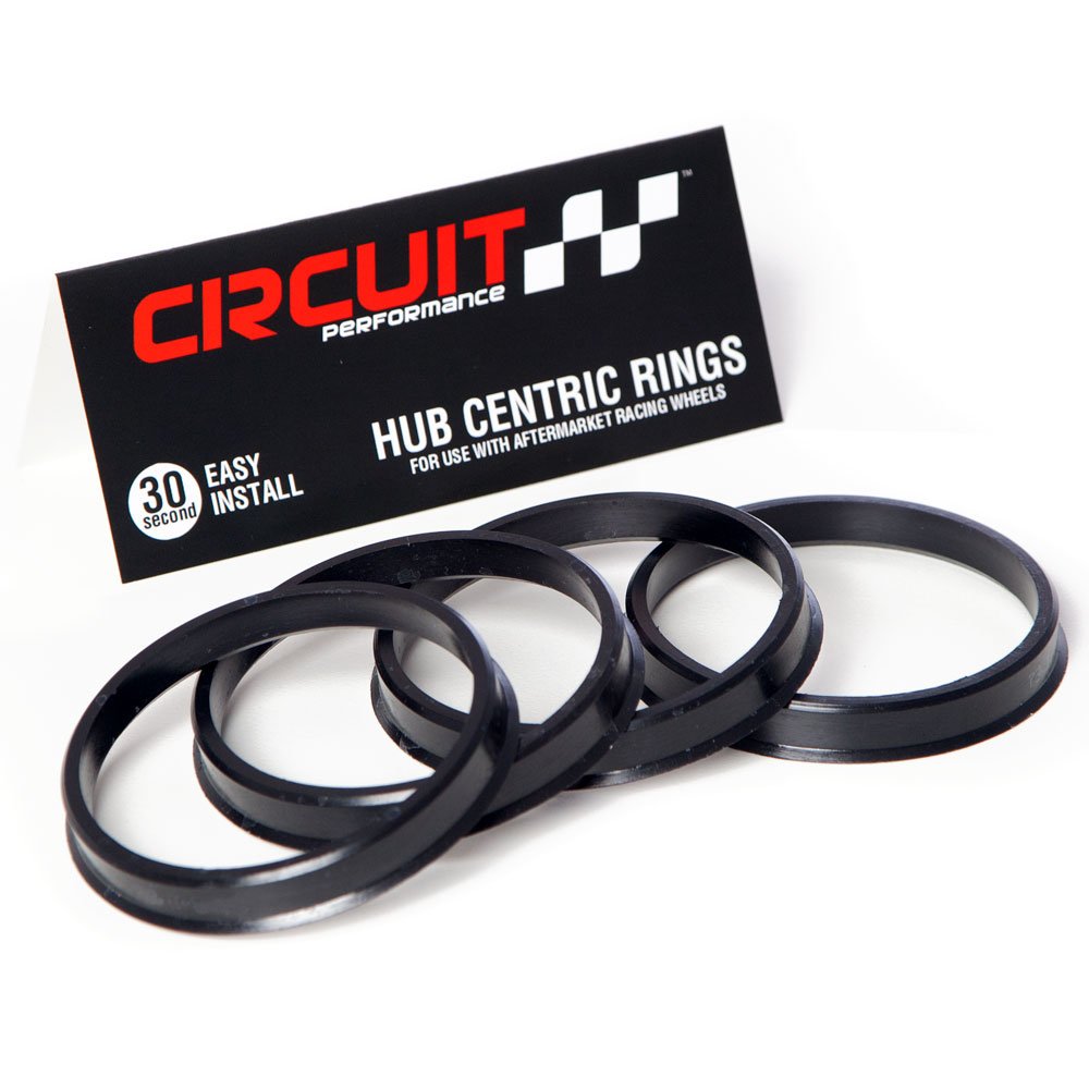 74.1mm OD to 57.1mm ID Black Plastic Polycarbonate Hub Centric Rings