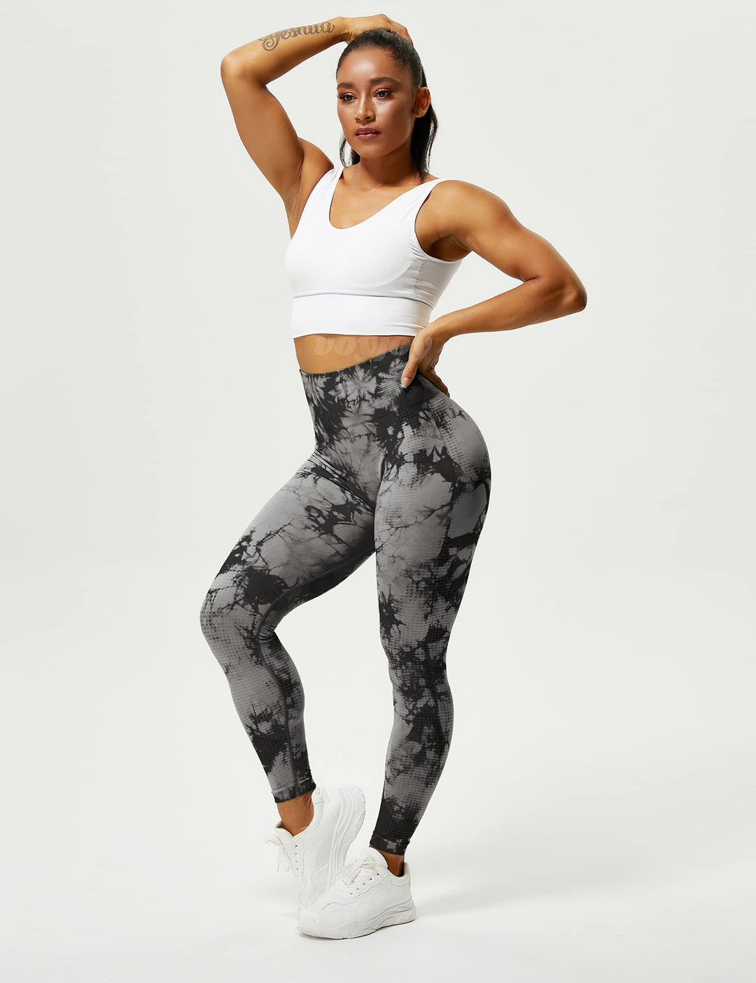 Tie-Dye Leggings for Women High Waisted Yoga Pants,TIK Tok Pant for Women Peach Butt Lifting Leggings
