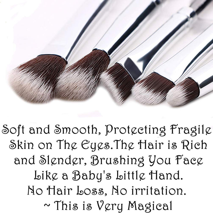 5 Pcs Potter Makeup Brush Set, Wizard Magic Wand Brush for Foundation Eye Shadow Eyeliner Blending Pencil Lip Professional Makeup Tools with A Gift Bag