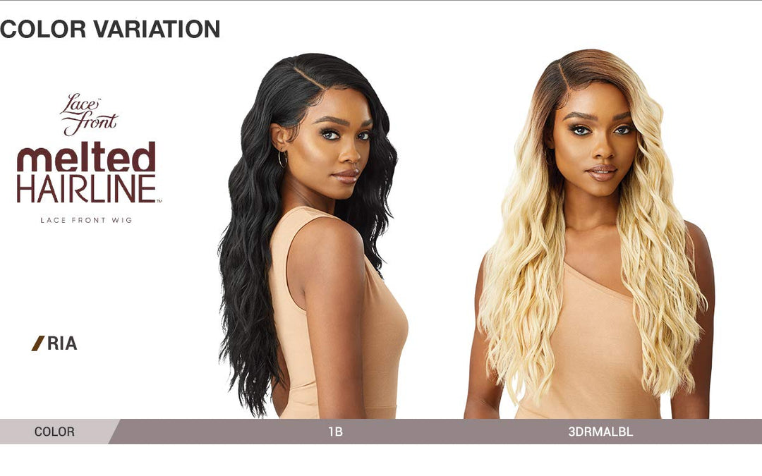 Premium Swiss Lace Front Wig Melted Hairline RIA Ear-to-Ear Soft Lace Pre-attached Elastic band Pre-Plucked (DR2/AUTBRN)