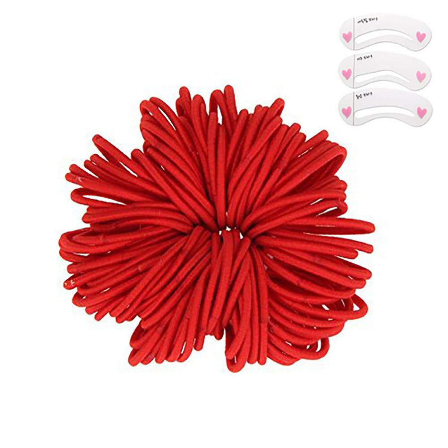 Coobbar 100pcs Women Elastic Hair Ties Band Ropes Ring 