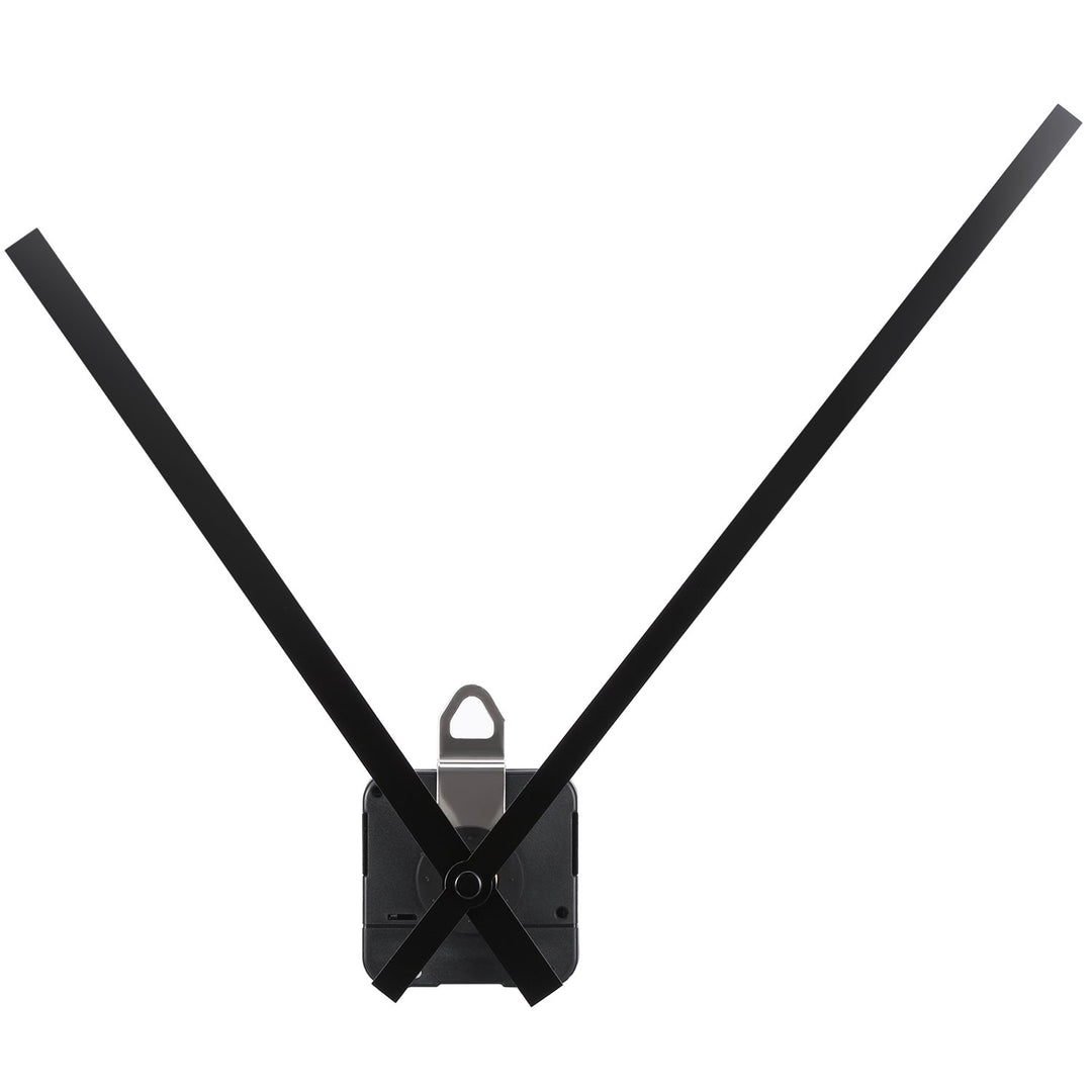 Long Shaft High Torque Clock Movement Mechanism with Long Straight Hands 250 mm/ 9.8 Inches (Black)
