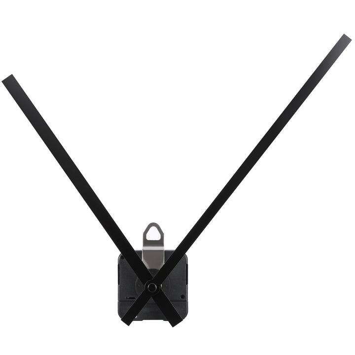 Long Shaft High Torque Clock Movement Mechanism with Long Straight Hands 250 mm/ 9.8 Inches (Black)