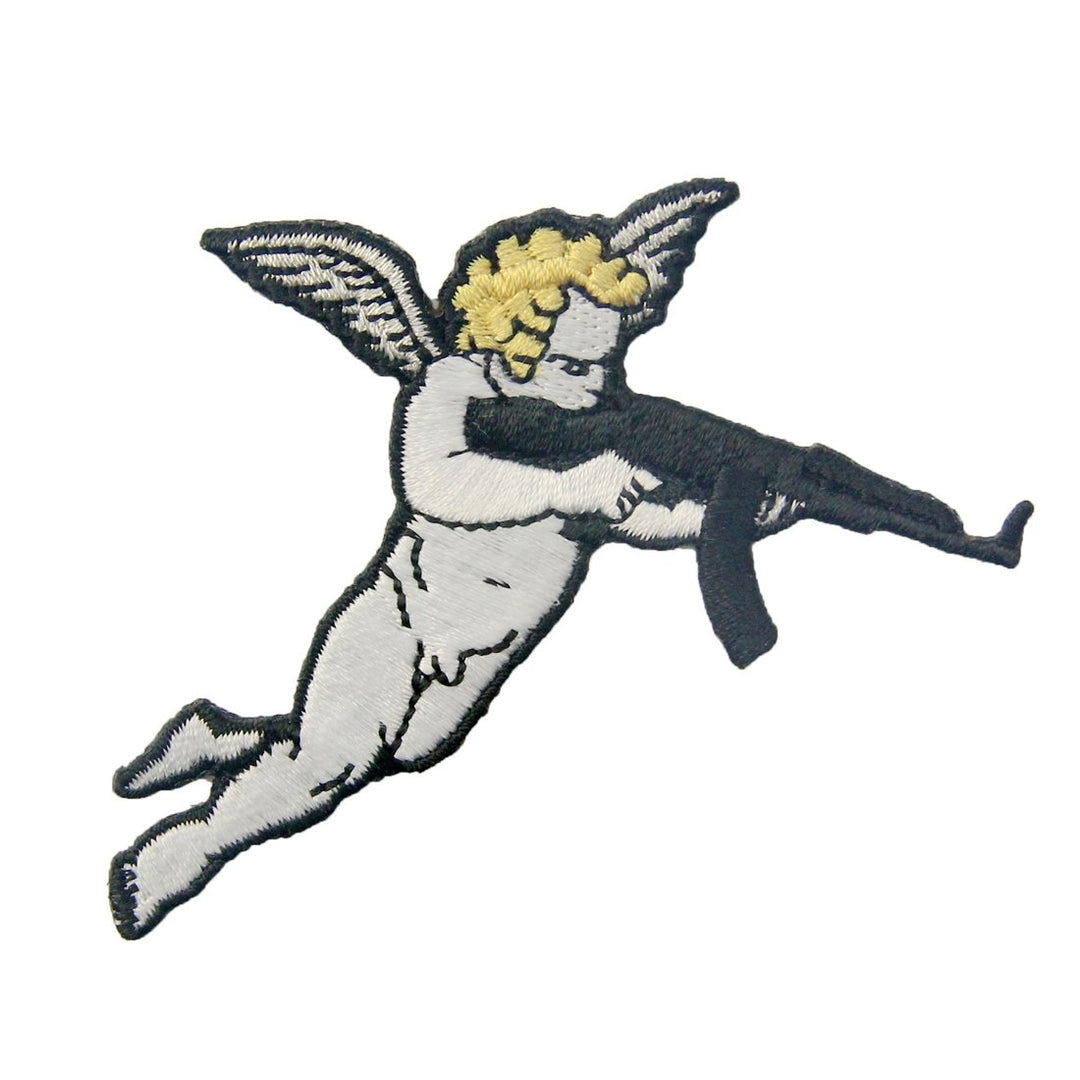 Cupid with Gun Funny Patch Embroidered Applique Iron On
