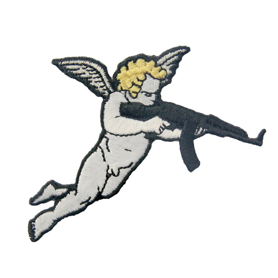 Cupid with Gun Funny Patch Embroidered Applique Iron On
