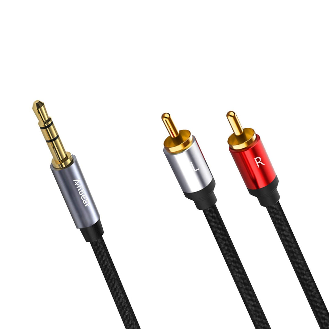 Anbear 3.5mm to RCA Cable 6.6 FT, 3.5mm Male to 2RCA Ma