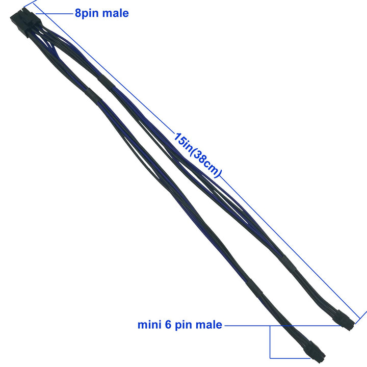 COMeap 16AWG Dual Mini 6 Pin to 8 Pin PCI Express Video