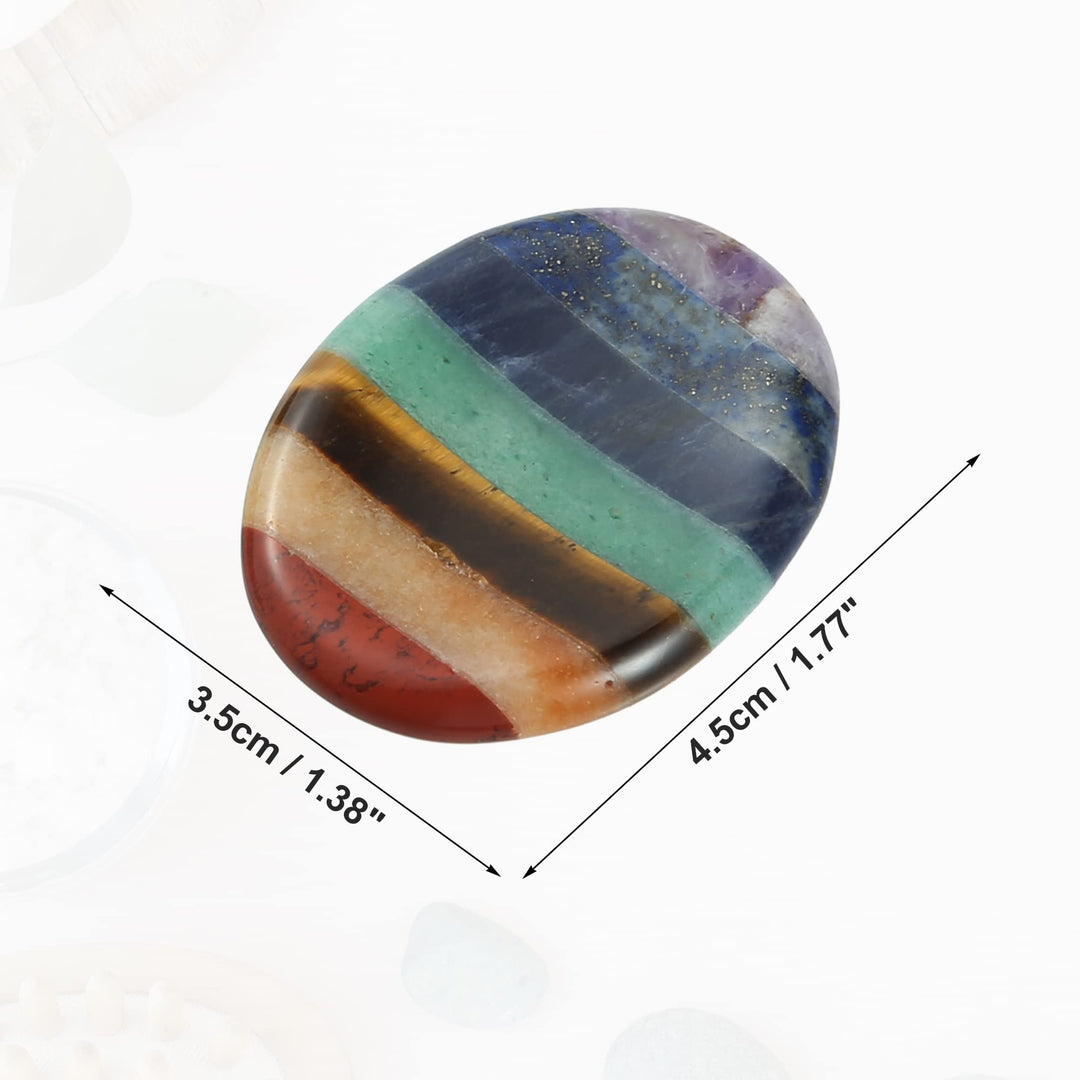 2 Pcs Stone Thumb Worry Stone Polished Palm Stones Faux Healing Crystal for Stress Relax