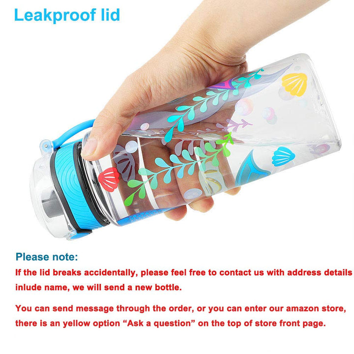 Cute Water Bottle for School Kids Girls, BPA FREE Trita