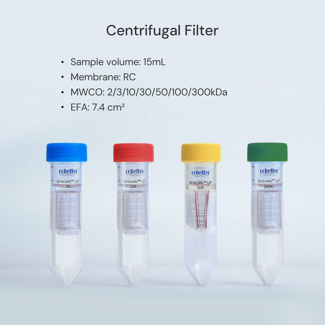 COBETTER Briscale Pack of 4 3kDa Ultra Centrifugal Filt
