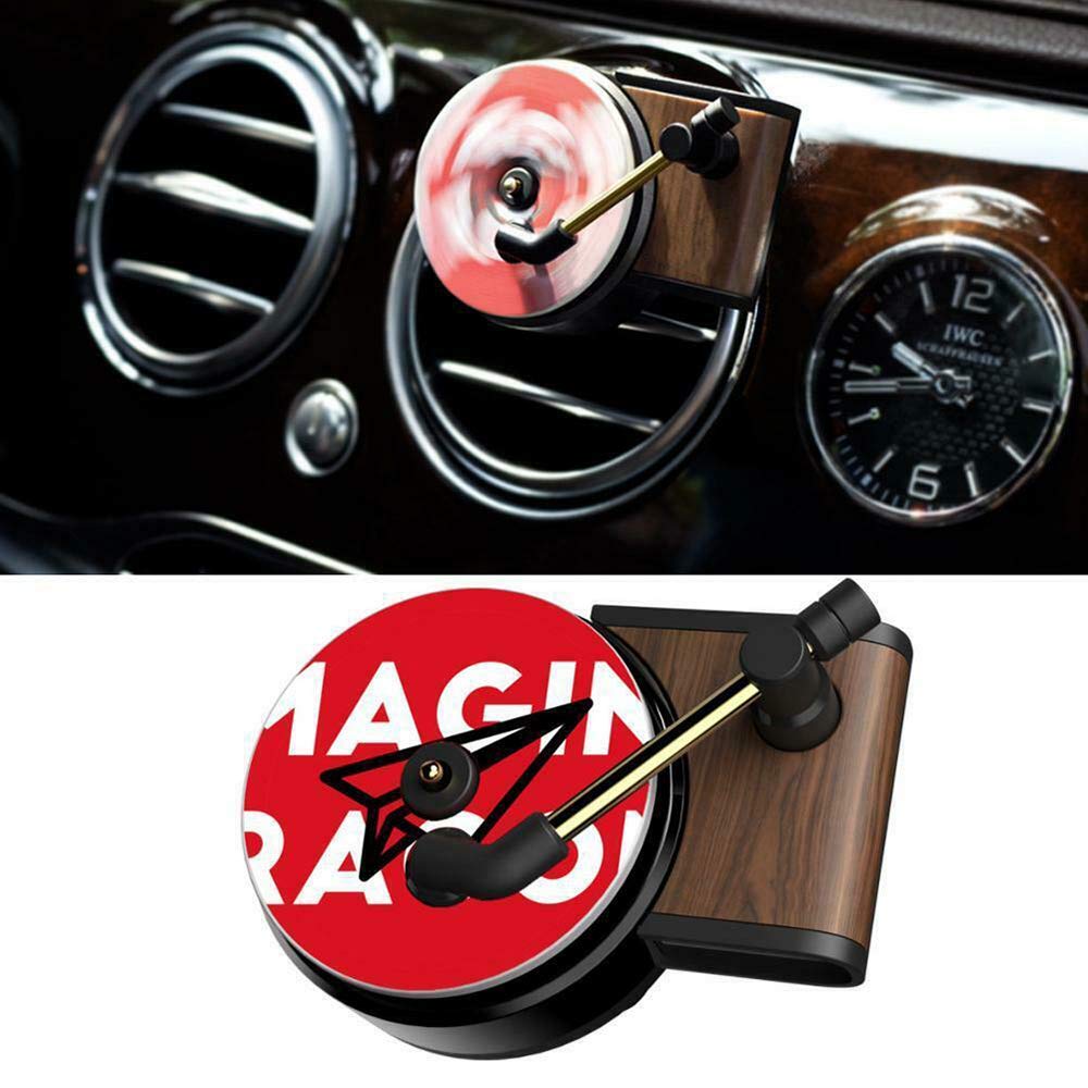 Car Retro Record Player Air Fresh Clip Perfume Vent Outlet Diffuser Auto Decor