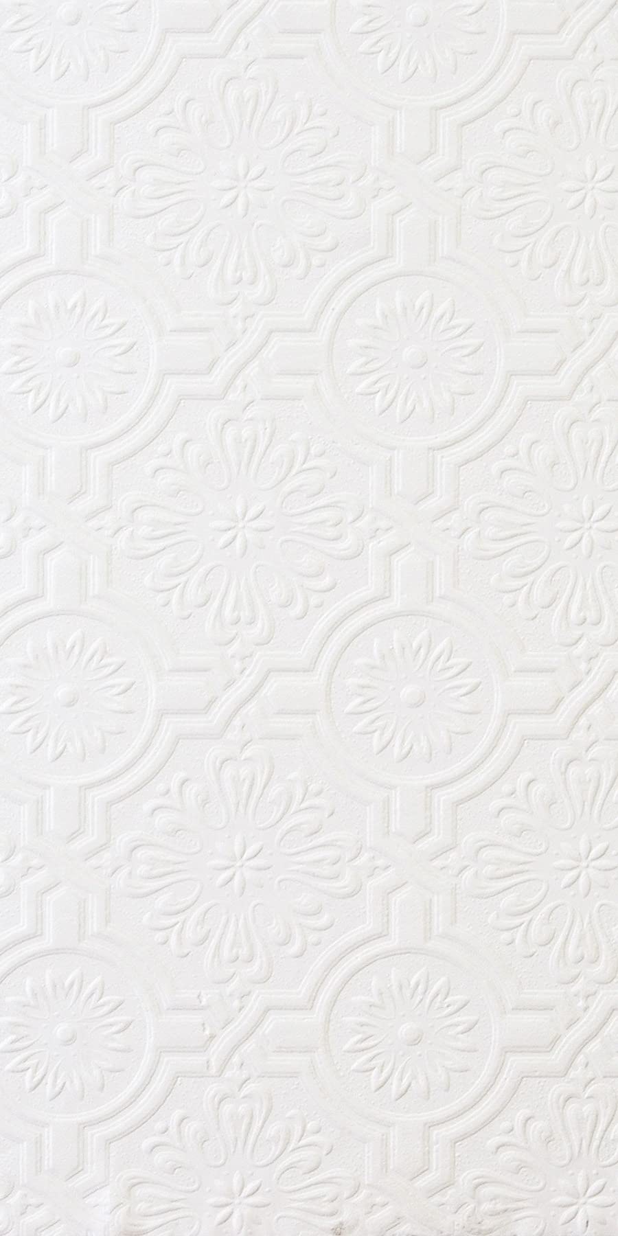 148-32817 Victorian Tin Ceiling Paintable Wallpaper, White