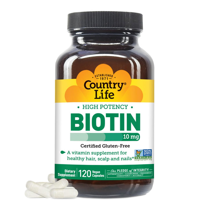 High-Potency Biotin 10mg - Vegan &amp; Gluten-Free Biotin Supplement for Skin &amp; Nails, Energy Metabolism - Biotin 10000mcg Capsules