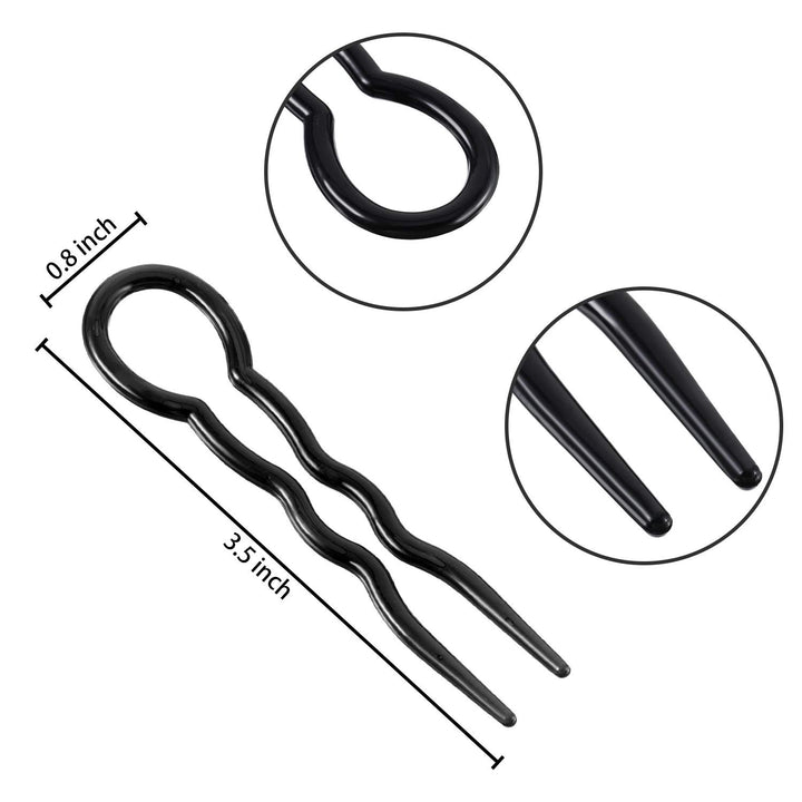 48 Pieces Plastic U Shaped Hair Pins Lady Style Grip Hair Pins Fast Spiral Hair Grip for Women Girls Hairstyle Accessories