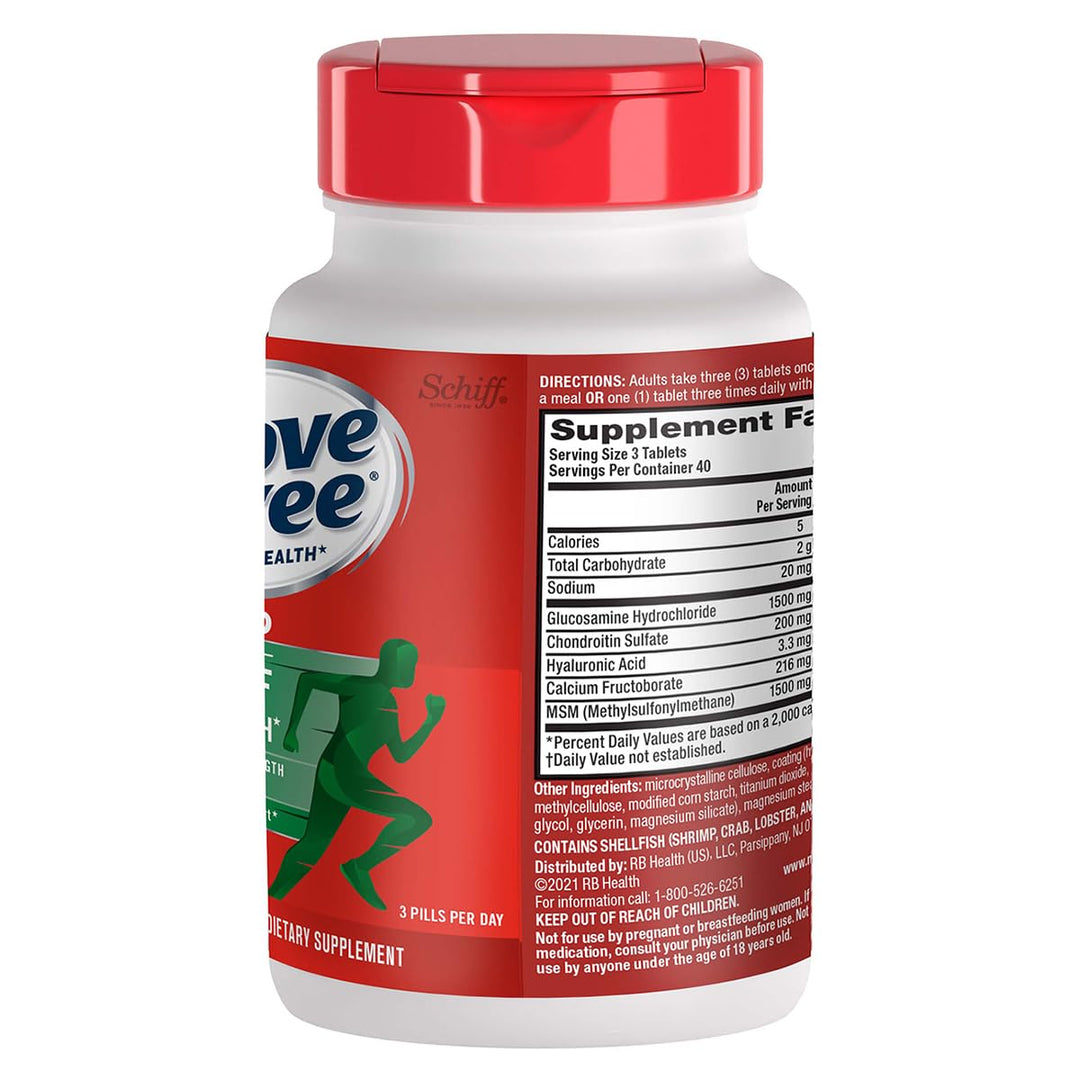 Advanced Plus MSM with Glucosamine &amp; Chondroitin , 120 Count (Pack of 2)