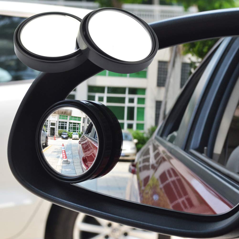 Ampper 2 Round Blind Spot Mirror, 360 Degree Adjustabe 