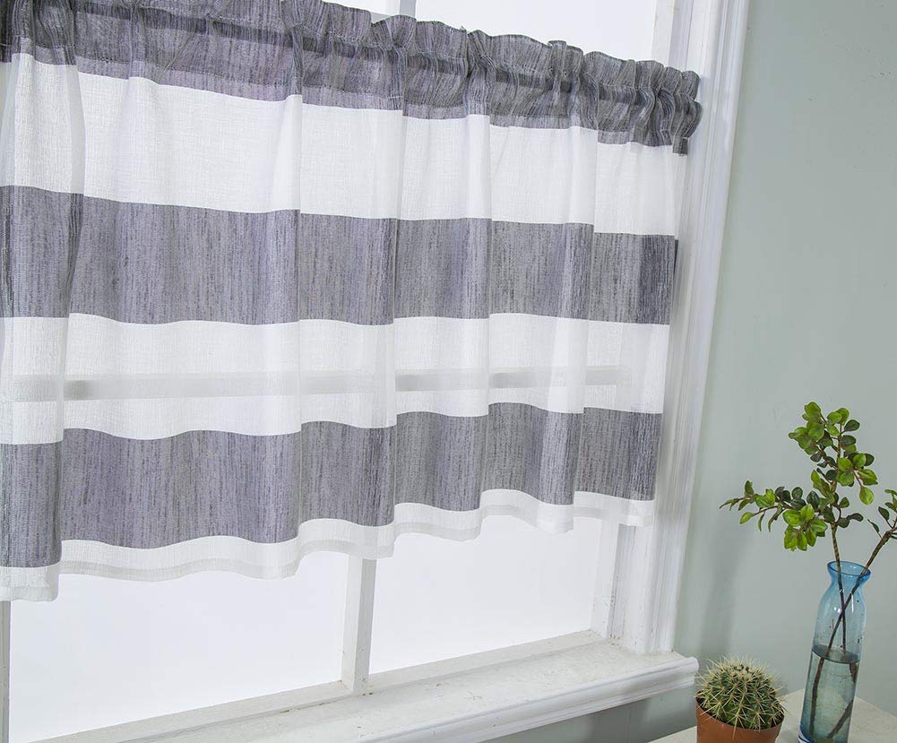 BOYOUTH Semi Shading Grey and White Rugby Stripe Print 